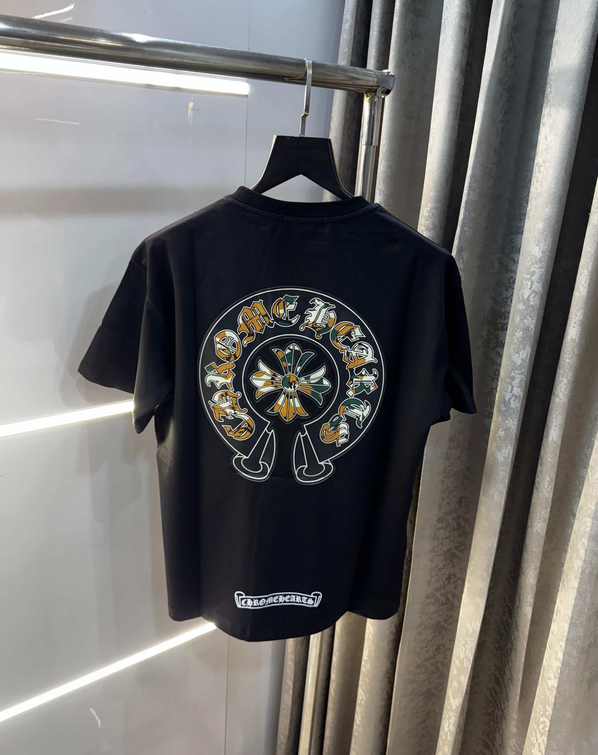 Chrome Hearts Black Printed Imported Oversized T-Shirt