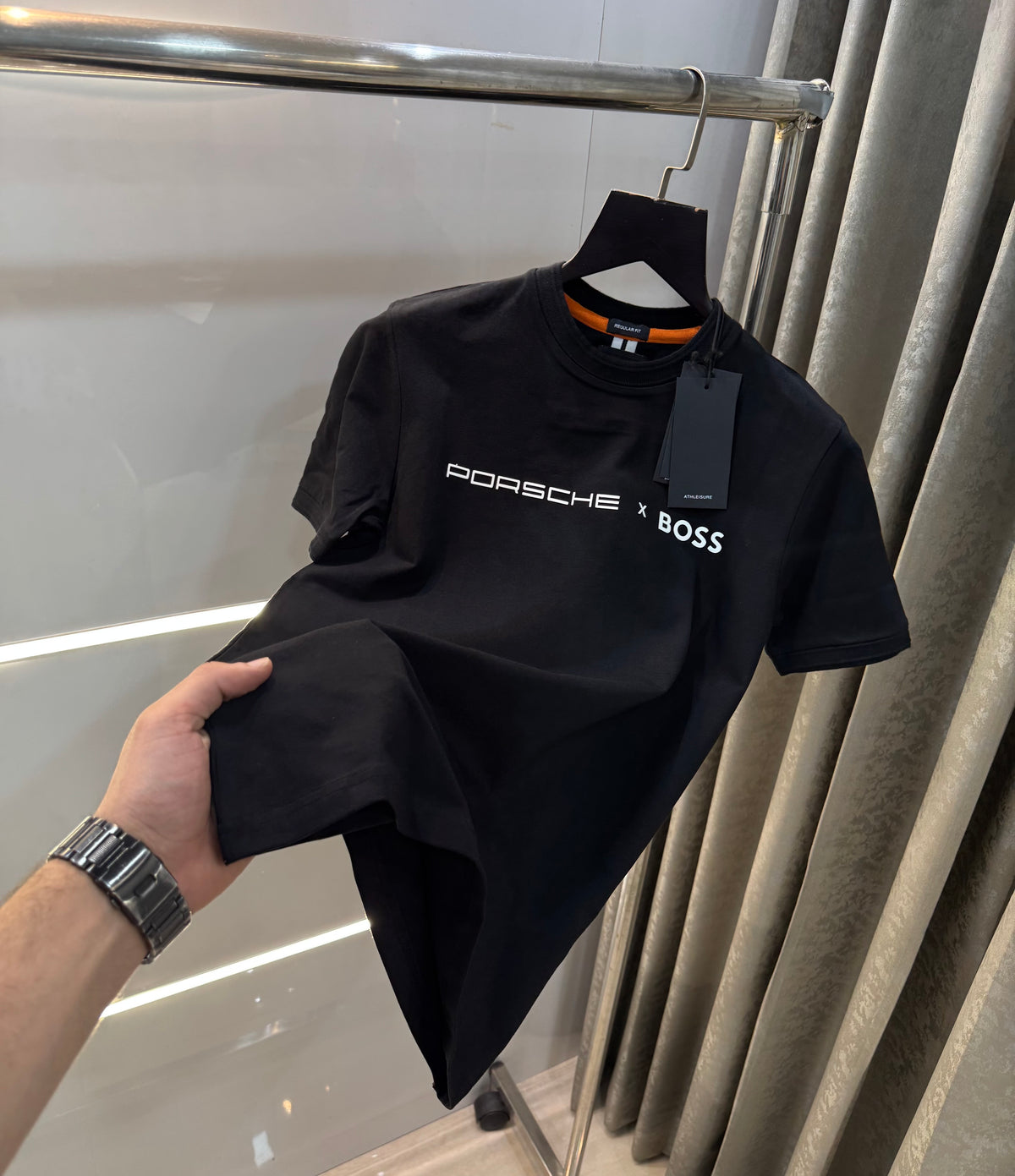 Hugo b0sS Black pOR-sch3 Edition Premium T-Shirt