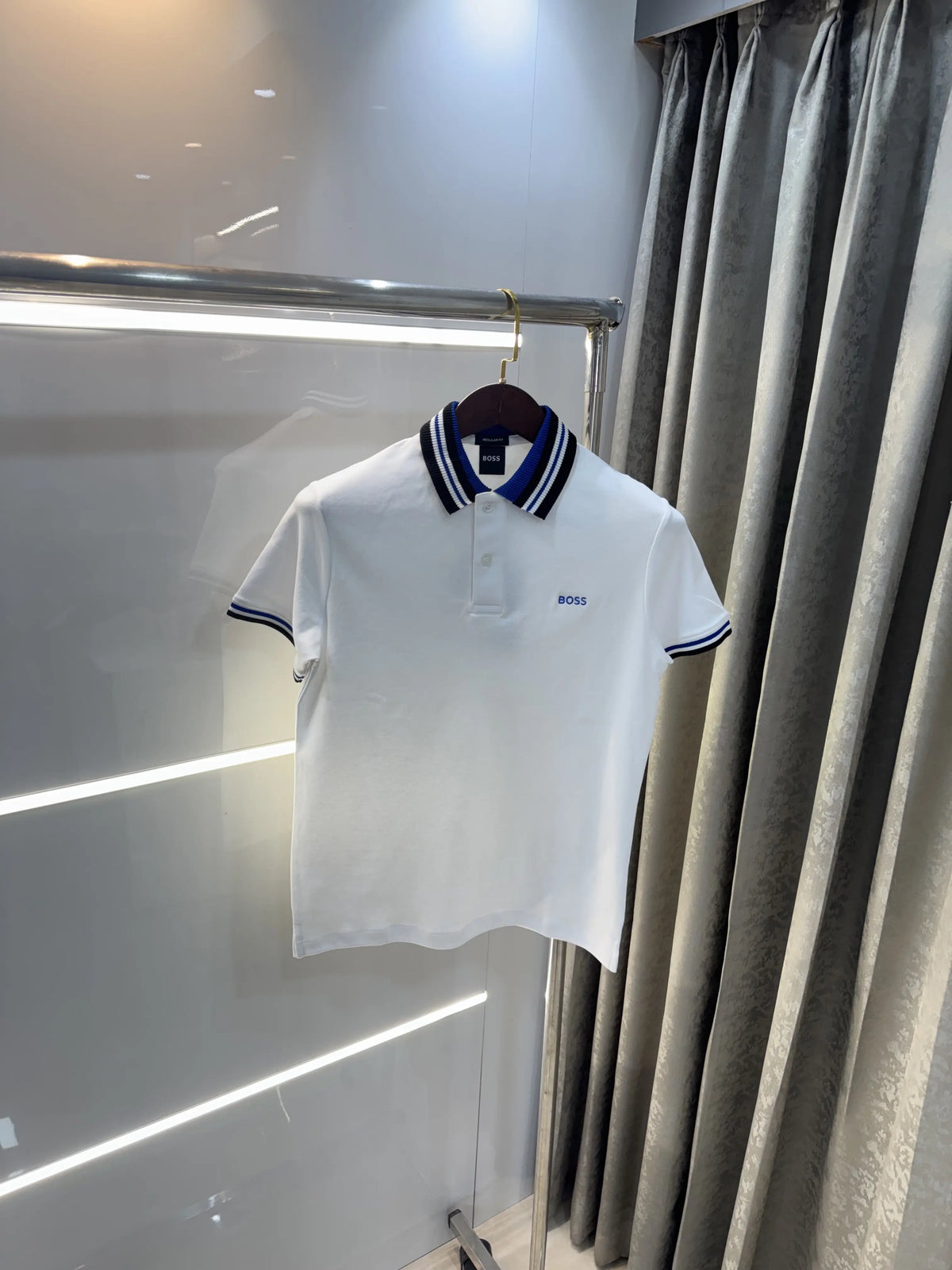 Hugo Boss White Premium Polo T-shirt
