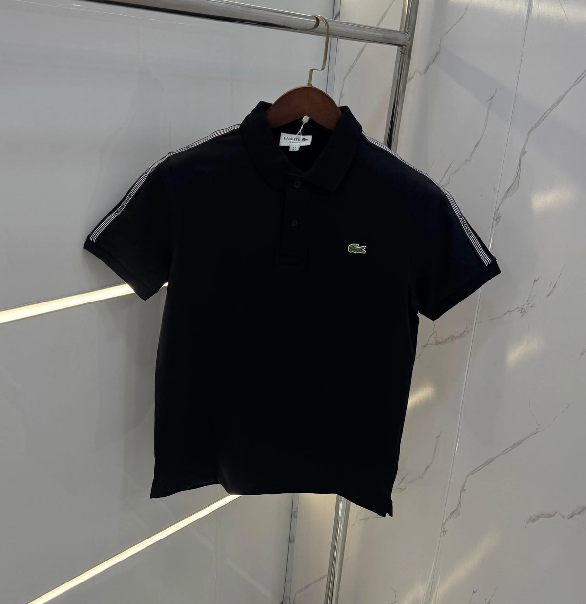 Lacost e Black Logo Work Premium Polo T-Shirt