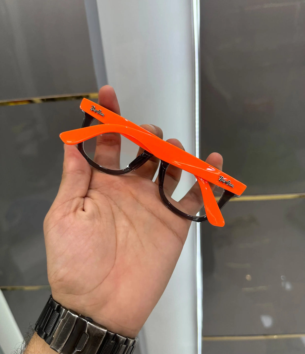RayBan Orange Grey Premium Glasses 2140