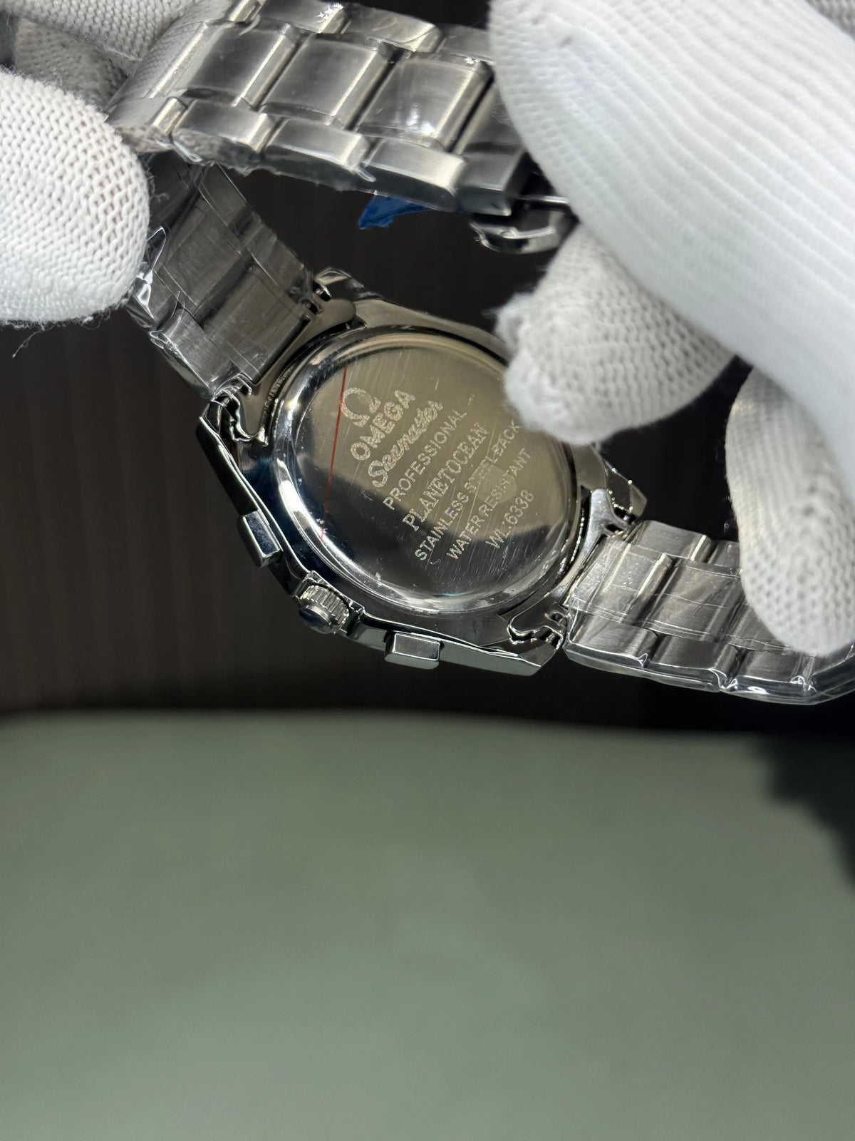 Omeg a Silver Black Premium Chronograph Watch
