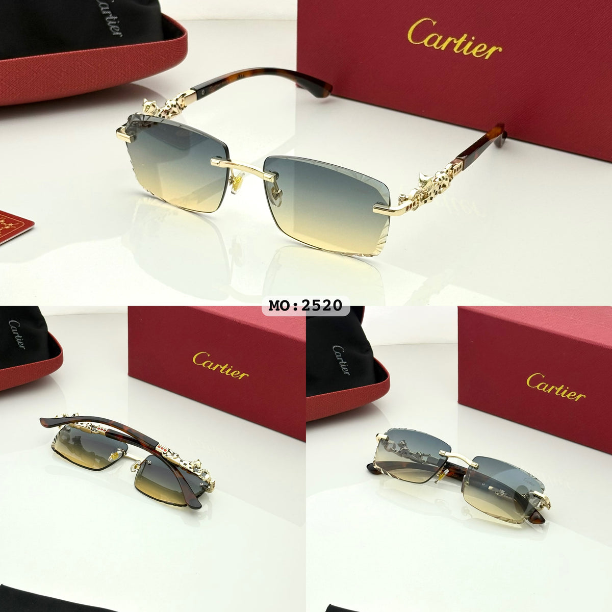 Cartierr 2620 Frameless Gold