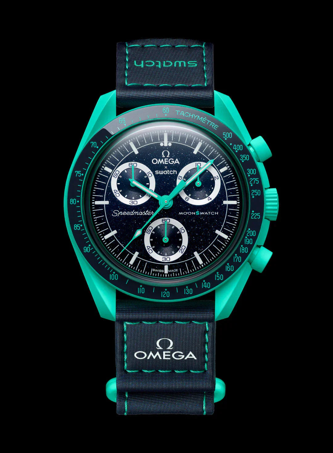 Swatch x Omega Bioceramic Moonswatch Mission On Earth Polar Lights