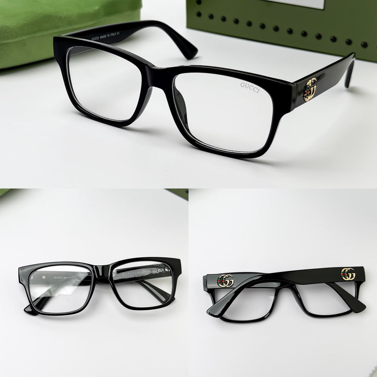 Guccii Logo Frame Black