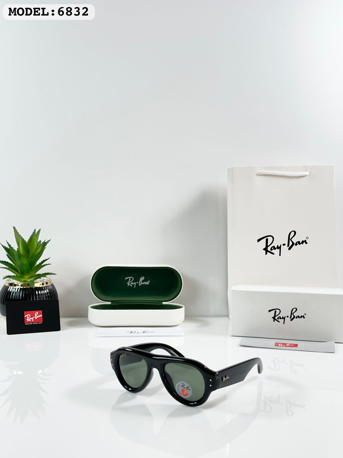 RB 4295 Black Aviators ASAP edition