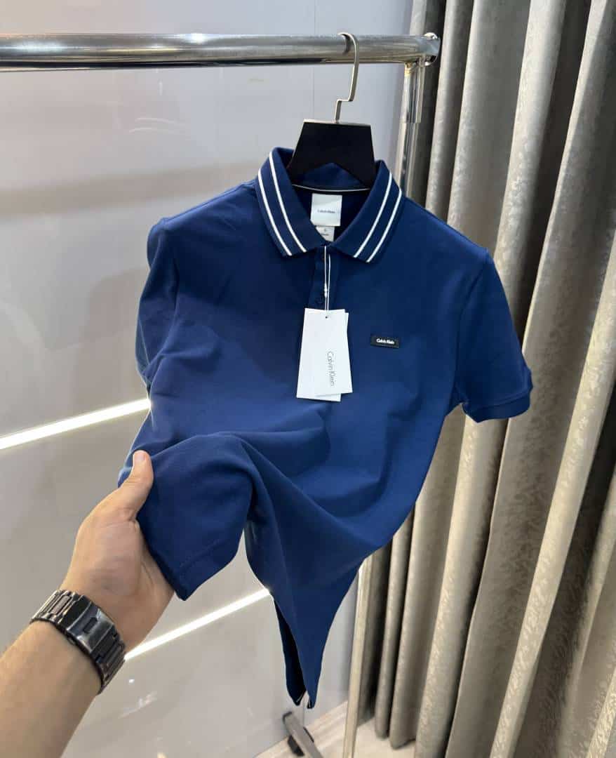 Calvin  Klein Petrol Blue Embroidery Logo Premium Polo T-Shirt