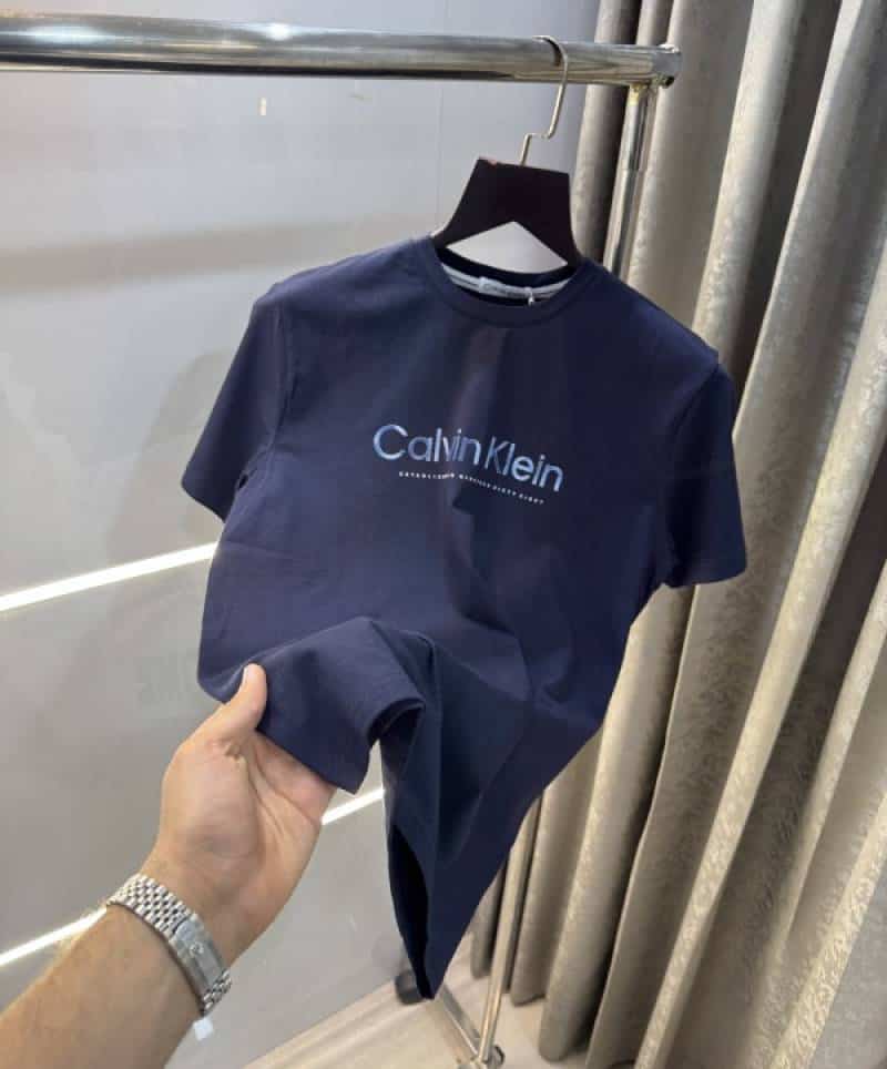 Calvin  Klein Navy Blue Logo Print Premium T-Shirt
