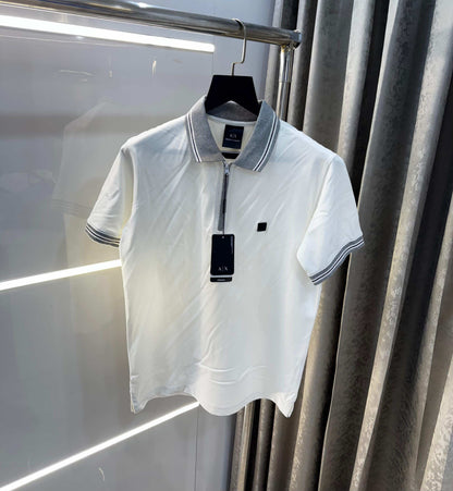 Arman i EX!change Grey Patch Logo Premium Polo T-Shirt