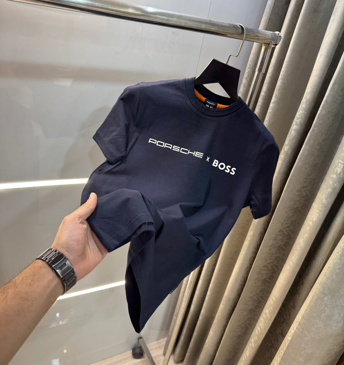 Hug o  Bo...ss Navy Blue P0rSCh3.... Edition Premium T-Shirt