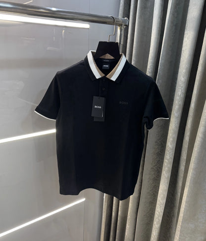 Hugo  BO...5S. Black Logo Work Premium Polo T-Shirt