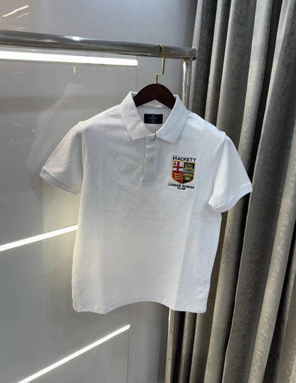 Hacket White Logo Work Premium Polo T-Shirt