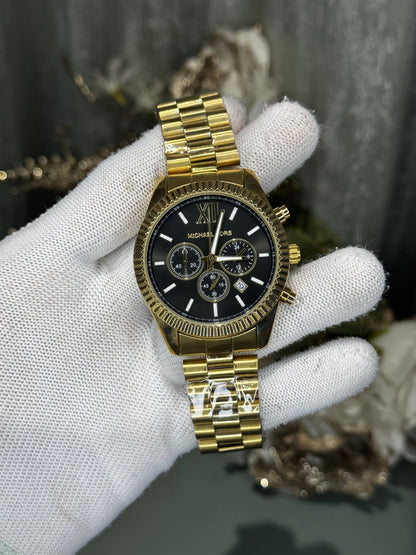 Michael Kor s Lexington Gold Black Premium Chrono