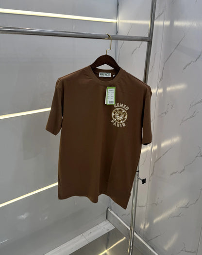 Kenzo Brown Printed Imported Oversized T-Shirt