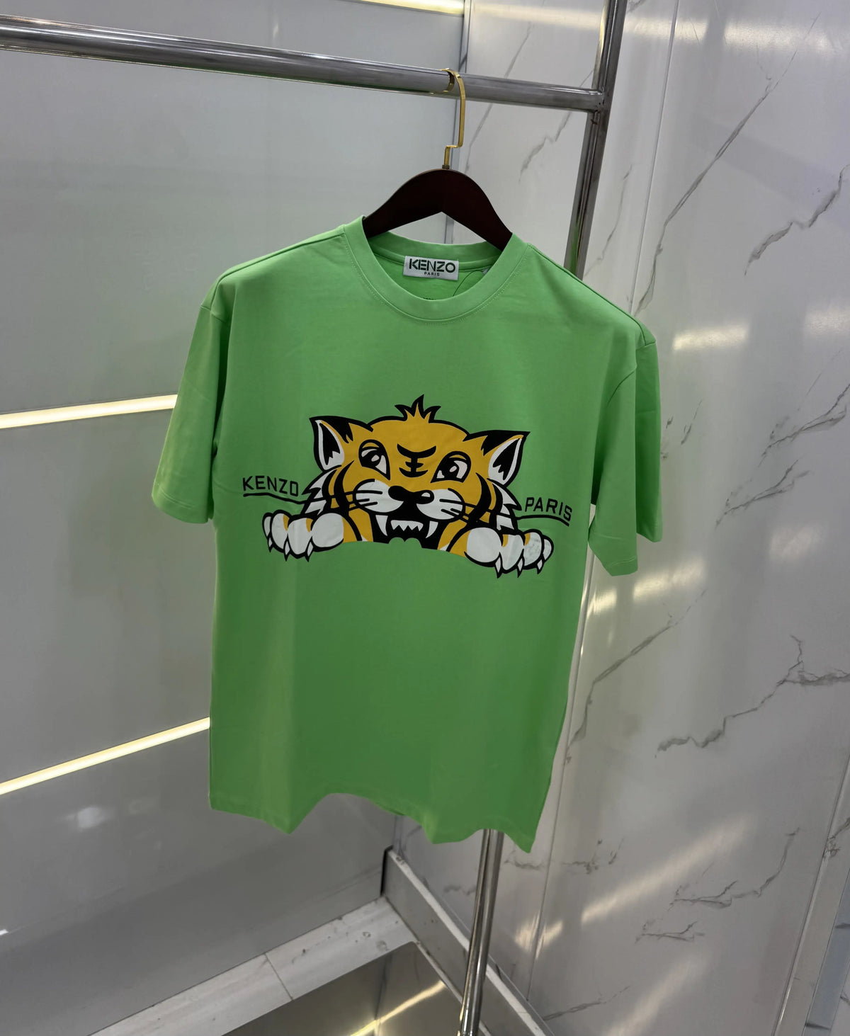 Kenzo Green Printed Imported Oversized T-Shirt