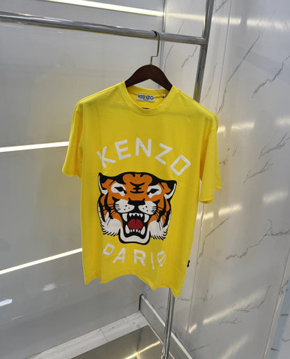 Kenzo Yellow Printed Imported Oversized T-Shirt