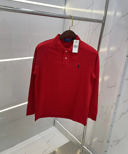 Ralph Laure n Red Embroidery Logo Premium Full Sleeves Polo T-Shirt