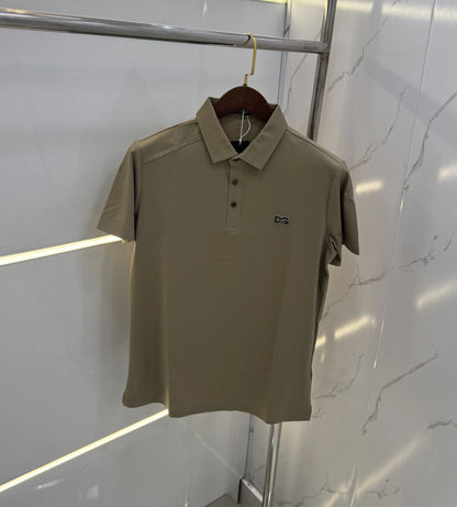 Dolce&Gabban.a Brown Luxury Polo T-shirt