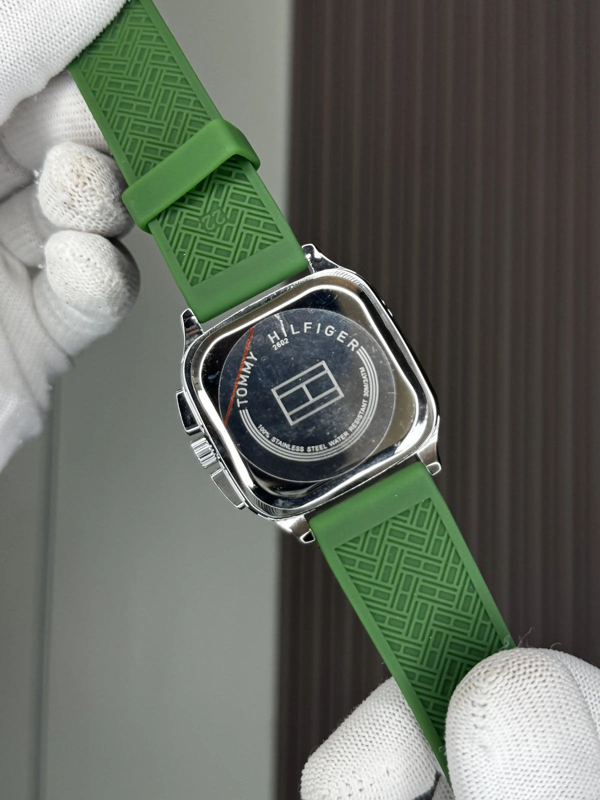 Tommy Hilfige r Copper Green Square Premium Chronograph Watch