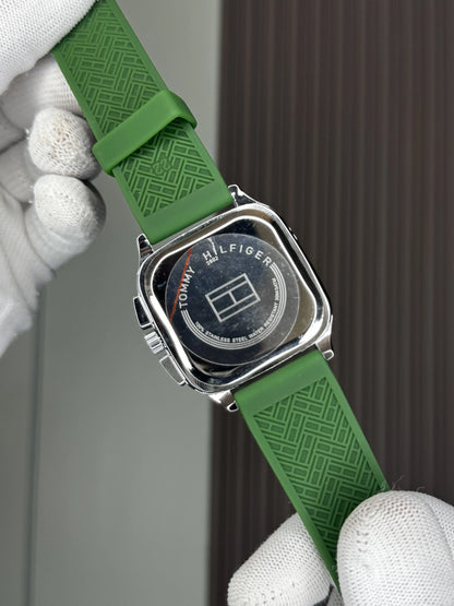 Tommy Hilfige r Copper Green Square Premium Chronograph Watch