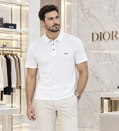 Christian Dio r White Luxury Polo T-shirt