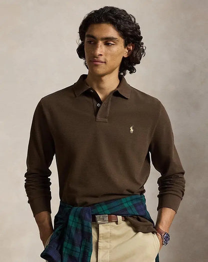 Ralph Laure n Brown Embroidery Logo Premium Full Sleeves Polo T-Shirt