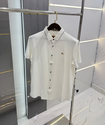 Burberr y White Imported Luxury Polo T-Shirt