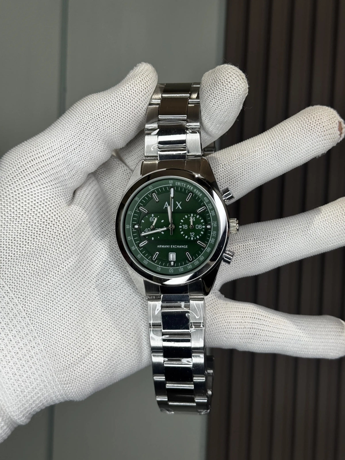 Arman i Exchange Silver Green 2862 Chronograph Premium Watch