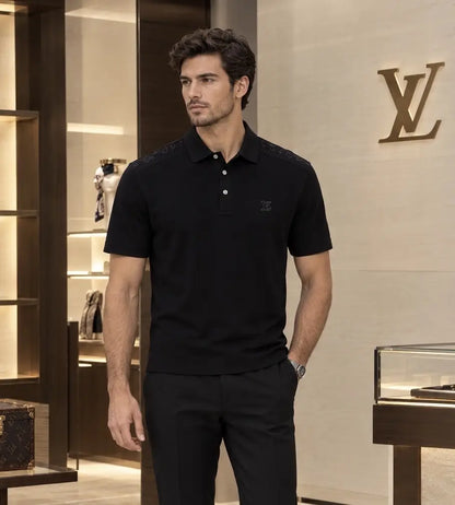 Louis  Vuitto n Black Luxury Polo T-shirt