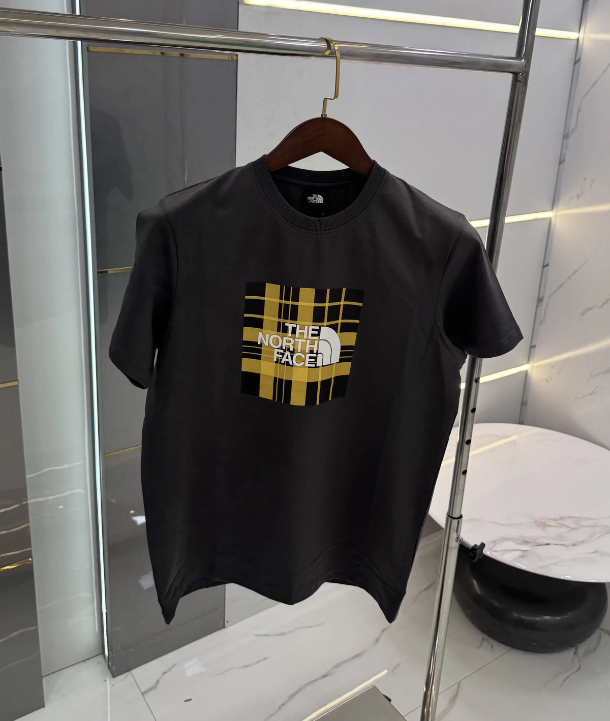 The North Face Dark Grey Logo Print Premium T-Shirt