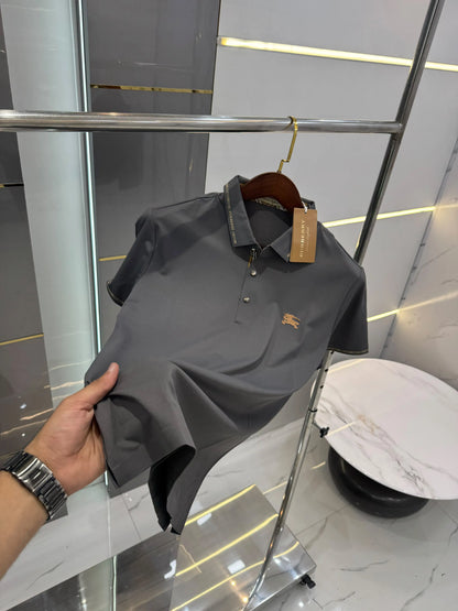 Burberr y D.gery Embroidery Logo  Premium Classic Polo T-Shirt
