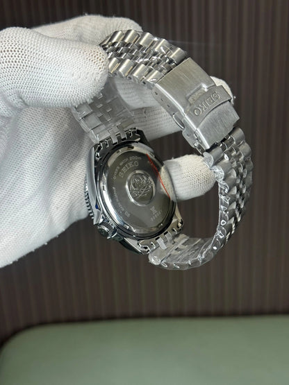 Seik o Gmt Silver Blue Premium Watch