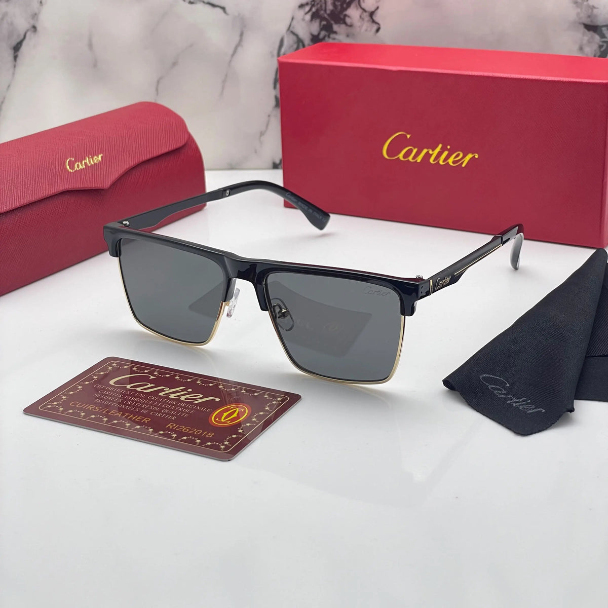 Cartier 18322 Gold Black 