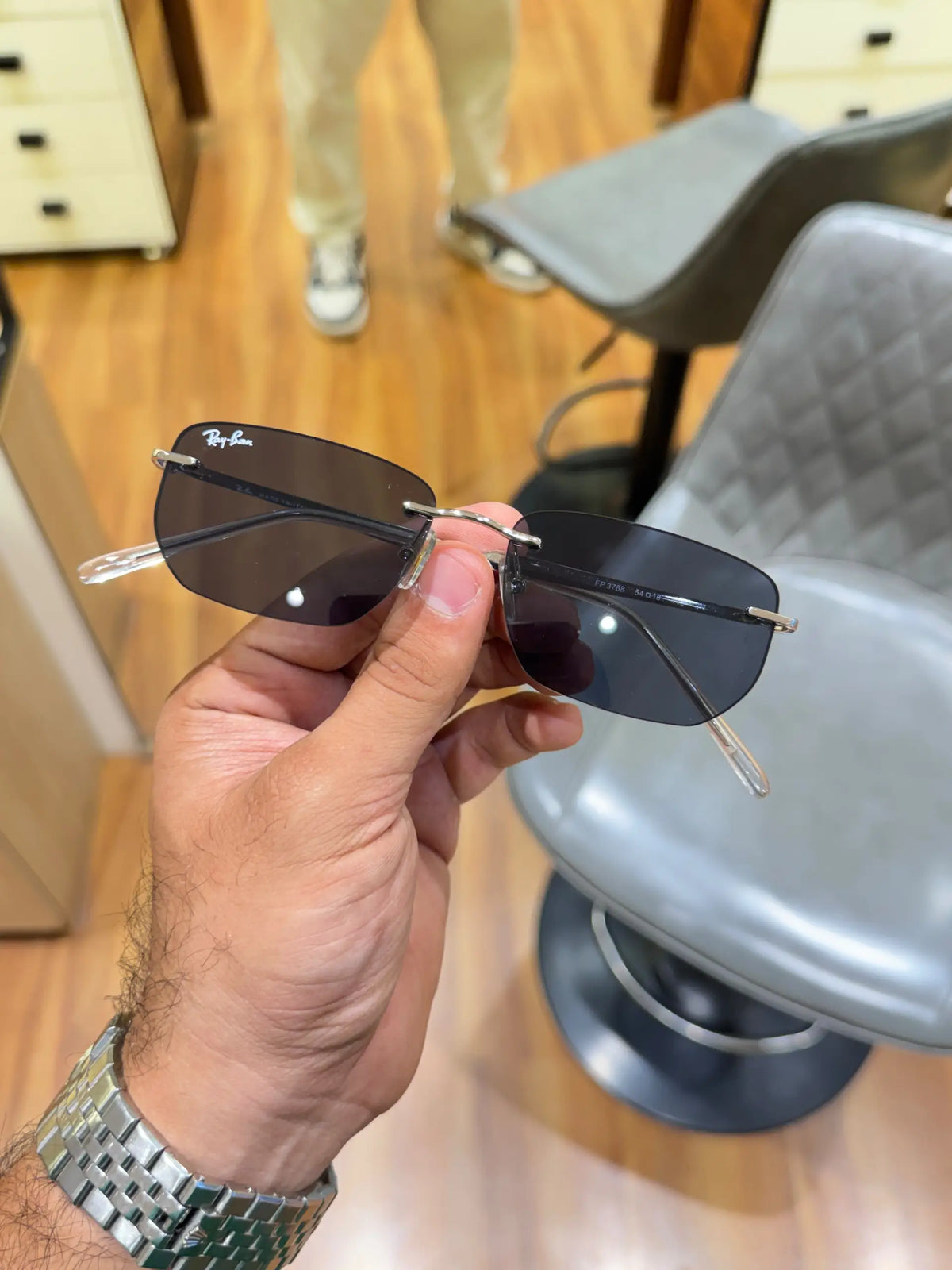 Raybann Frameless ASAP Rocky Gold Black