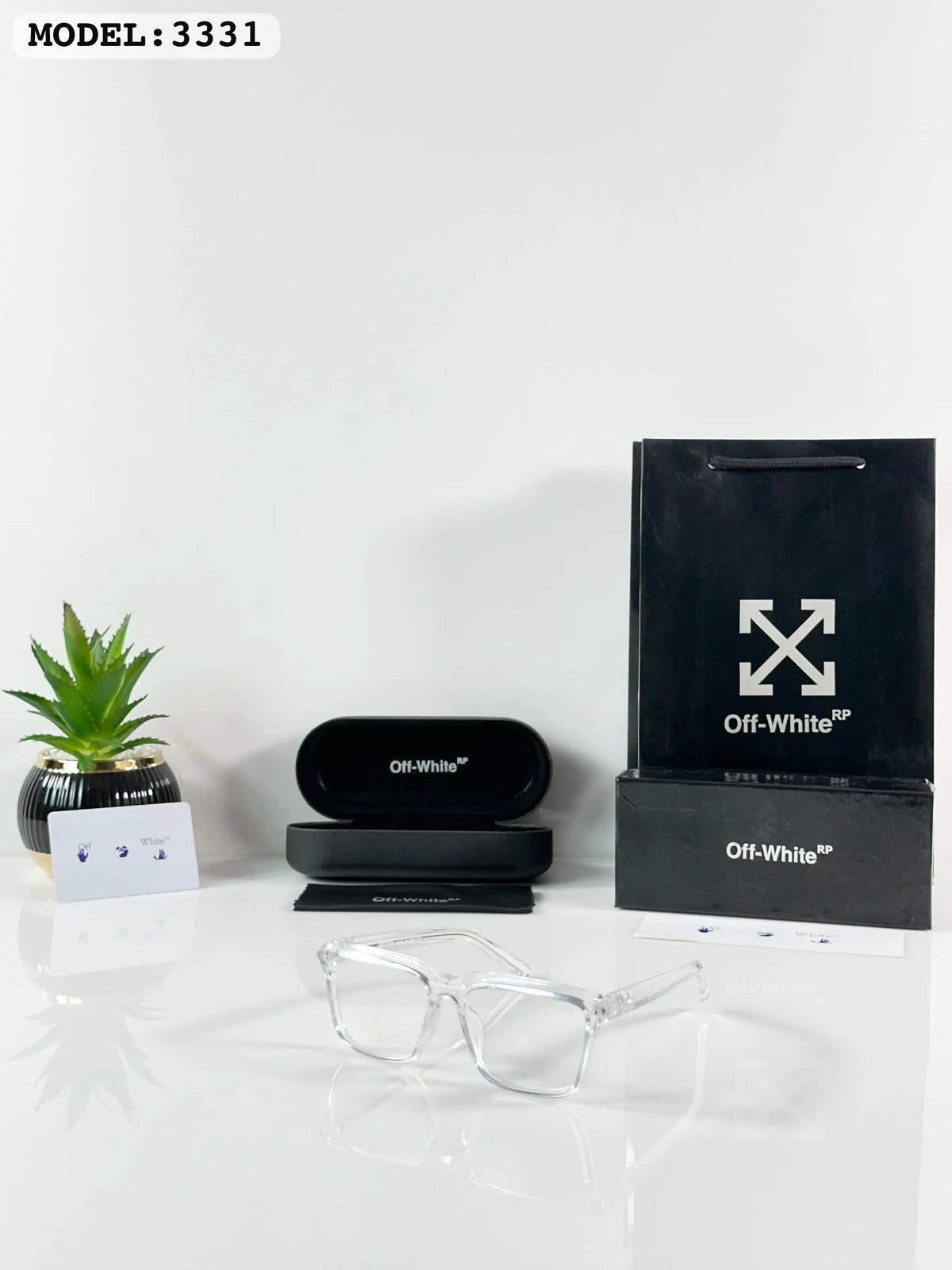 OFF WHITE TRANSPARENT FRAME