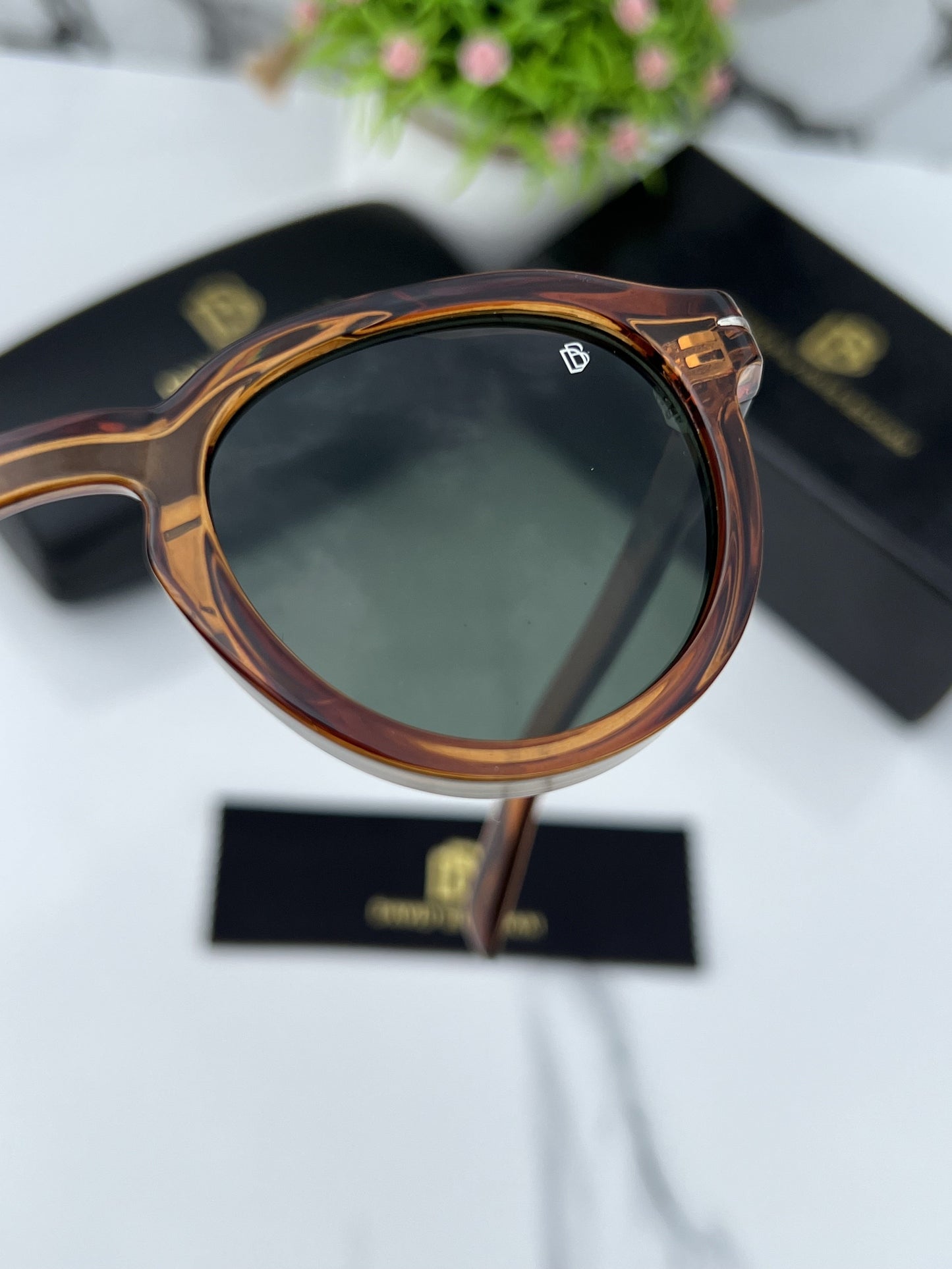 Daviid Beckhamm Round Brown/Green