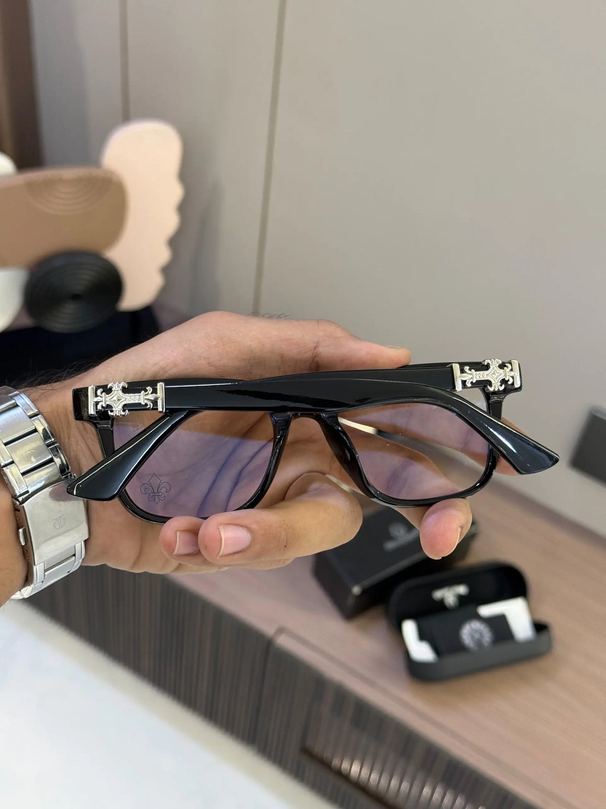 Chrome Hearts Black Frame