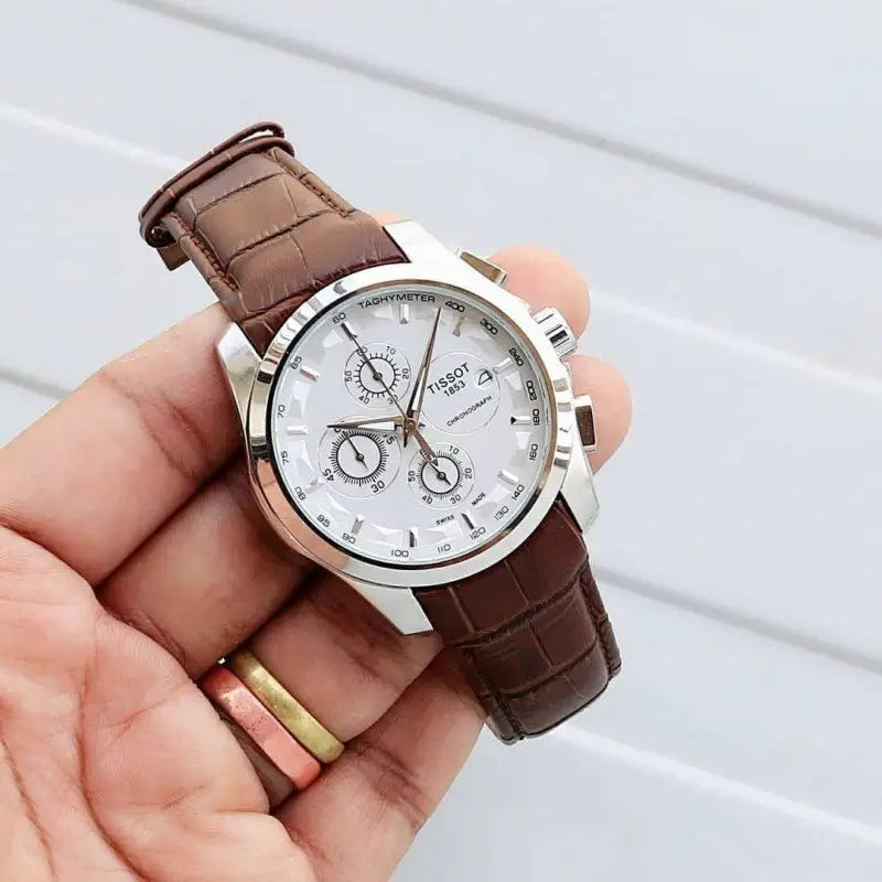 Tissot 1853 Black Silver Leather