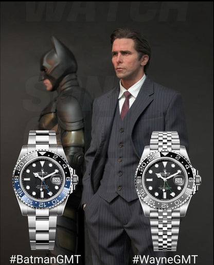 ROLEX GMT Master 2 - SILVER BLACK (Bruice Wayne)