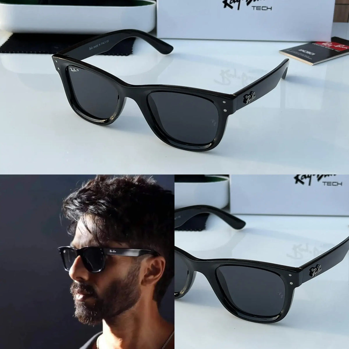 Raybann 0502 Glossy black (Reverse Model)