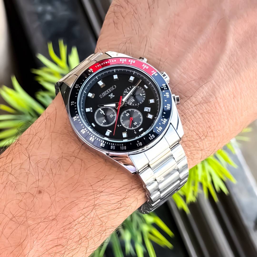 Seiiko Prospex Silver Quartz (Premium Quality )