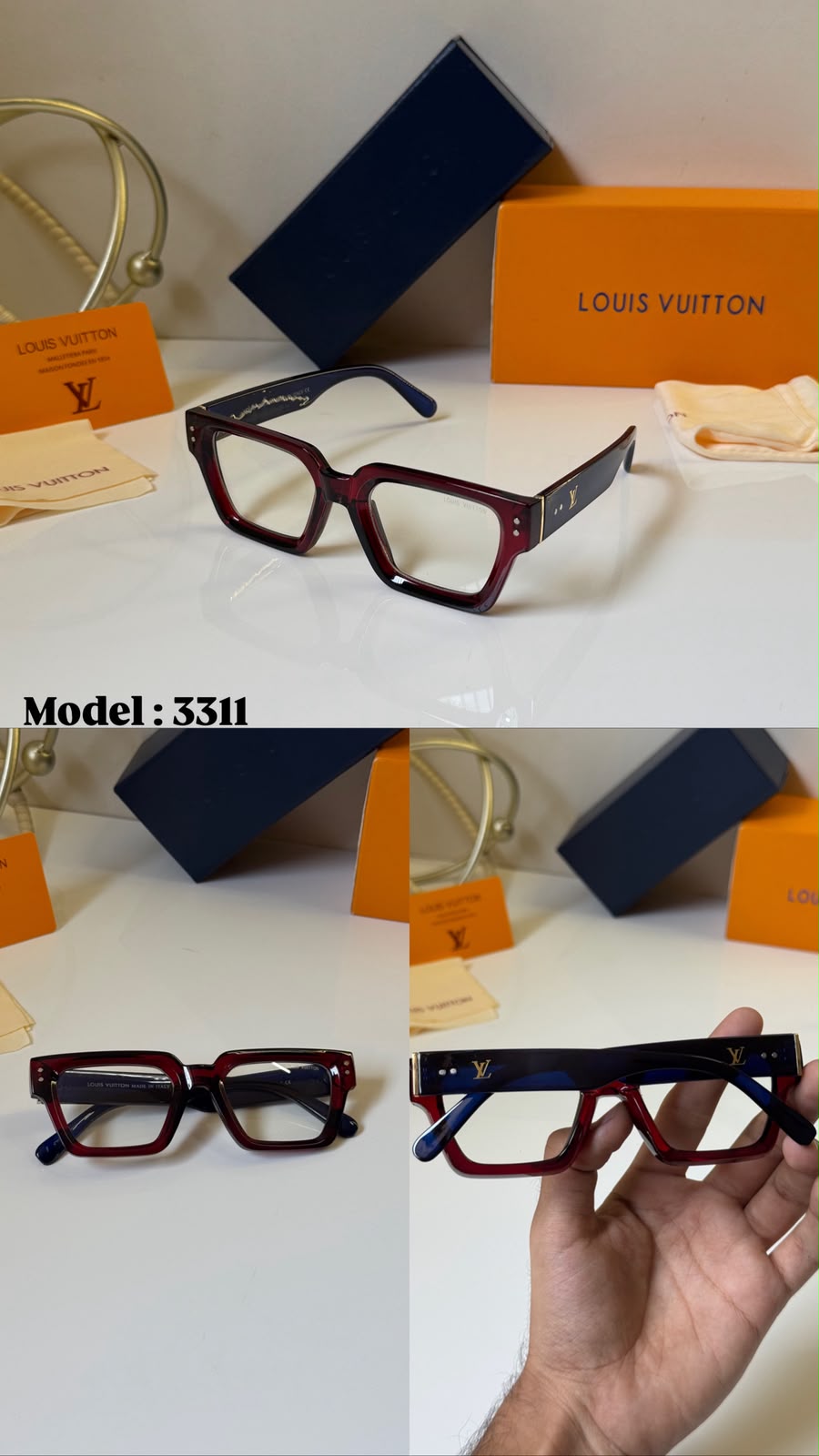 Louiis Vuiiton 3311 Maroon/Blue